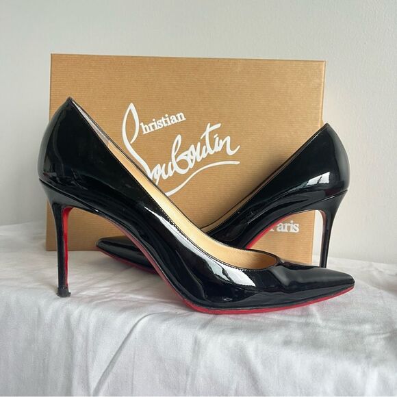 Christian Louboutin Shoes - CHRISTIAN LOUBOUTIN Black Patent So Kate Pigalle Pointe Irizia 85mm Heels 36.5